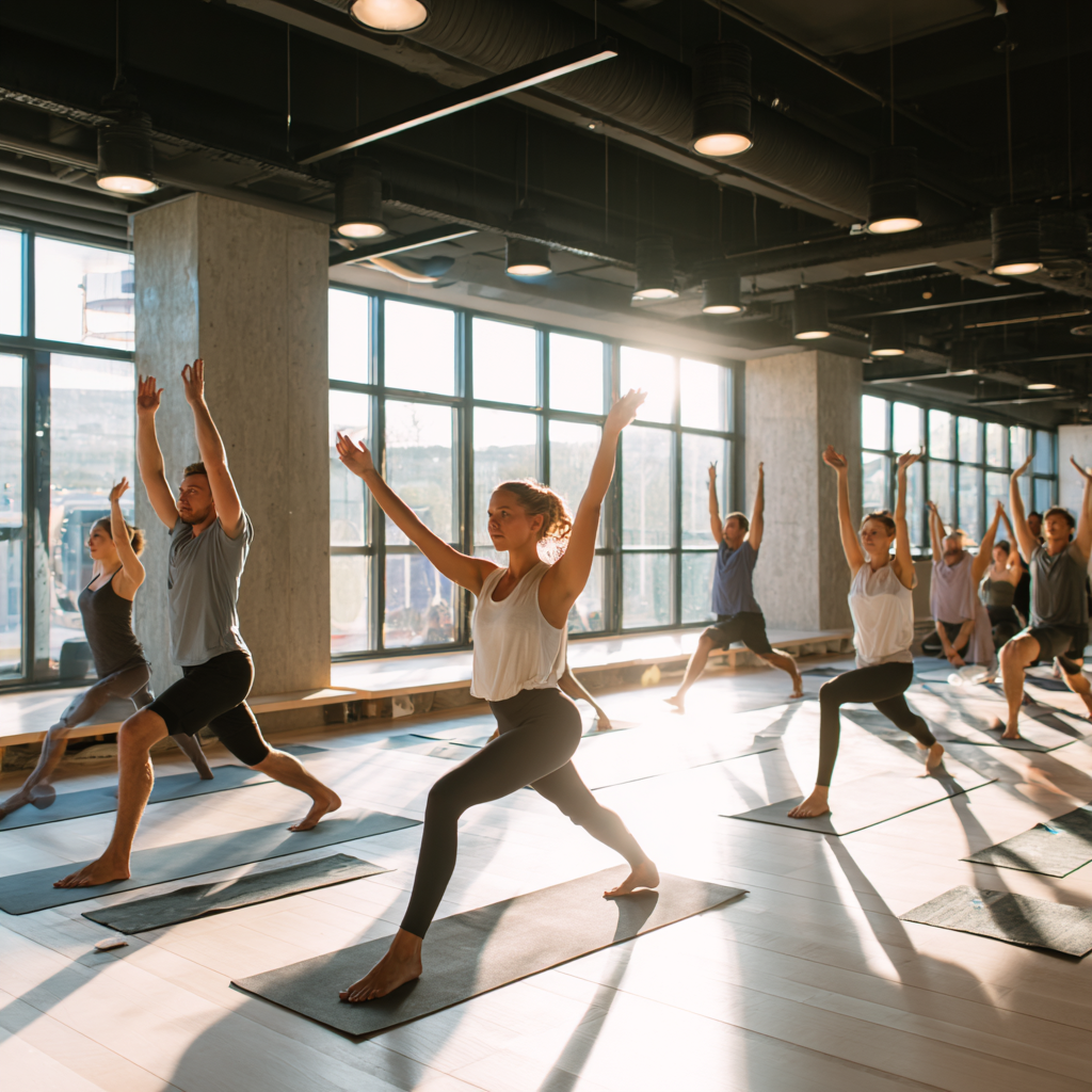 Skupinová joga lekcia